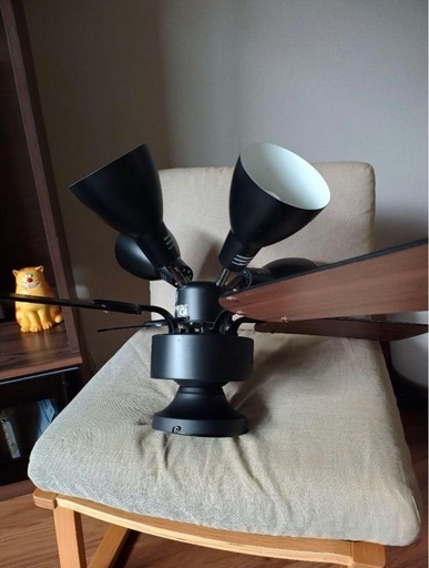 モダンデコ シーリングファン ブラック 4灯