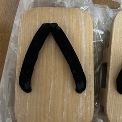 下駄 木台 シンプル 黒鼻緒 メンズ Sサイズの画像