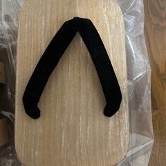 下駄 木台 シンプル 黒鼻緒 メンズ Sサイズの画像