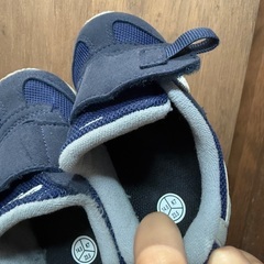 asics 14.5cmネイビーの画像