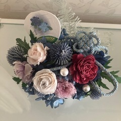 プリザーブドフラワー　ブルー系④の画像
