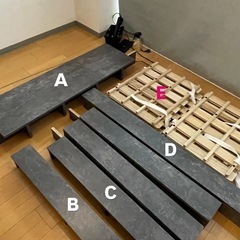 RASIK LED照明付きステージベッド『RELAIR リレア』 ストーングレー　マットレス付き　ローベッド　セミダブルの画像