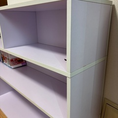 カラーボックス大　白　本棚の画像
