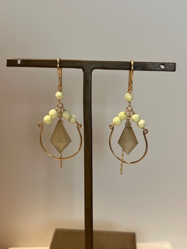 ハンドメイド ピアス⑧ (cocoa) 賀茂のアクセサリー《ピアス》の