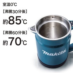 ⚙️未使用品⚙️マキタ(Makita) 充電式ケトル 36V 青🟦バッテリ・充電器別売 KT360DZ  コンセント不要🔌アウトドア 建設現場 コーヒーメーカー NO.7211F の画像