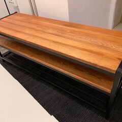 【家具3点セット】天然木無垢材×ブラックアイアン [TABAS]...