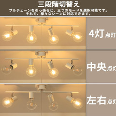 シーリングライト 4灯 スポットライト 天井照明 E26の画像