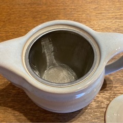 急須 陶器 和食器 茶器 ティーポット ベージュ系の画像