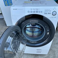 【動作保証あり】SHARP 2020年 ES-S7D-WL 7.0kg / 3.5kg ドラム式洗濯乾燥機 プラズマクラスター【管理KRS803】の画像