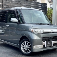 安心の総額表示！車検満たん★ダイハツタントカスタムXリミテッド電動スライドドアTVナビ！シートカバー★アルミホイールの画像