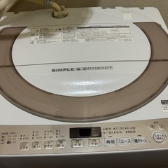 SHARP 洗濯機　7キロ　2019の画像