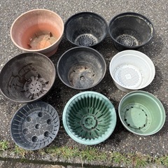 ガーデニング　プラスチック植木鉢とプランター41点の画像