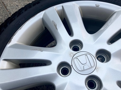 ◆バリ溝！フィット RS 純正16インチ BS VRX2 4本セット スタッドレスタイヤ ブリヂストン 185/55R16 アルミホイ
