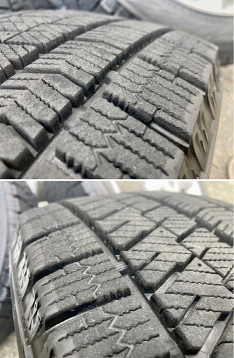 ◆バリ溝！フィット RS 純正16インチ BS VRX2 4本セット スタッドレスタイヤ ブリヂストン 185/55R16 アルミホイ