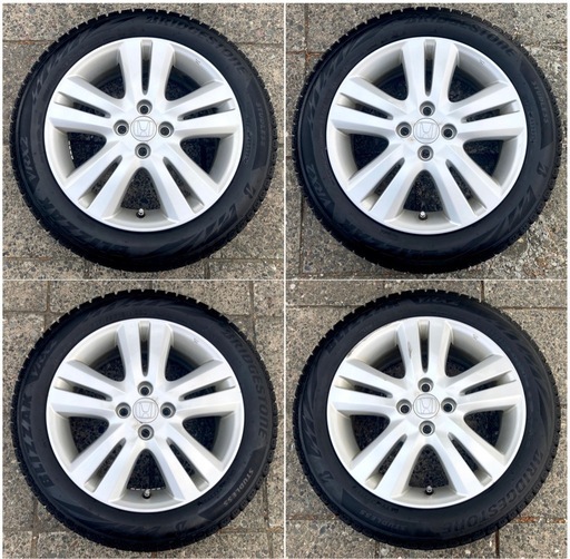 ◆バリ溝！フィット RS 純正16インチ BS VRX2 4本セット スタッドレスタイヤ ブリヂストン 185/55R16 アルミホイ