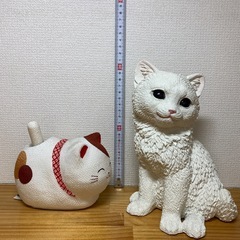 猫の置物　2個セットの画像