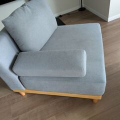 【ほぼ新品】1人掛けソファ・オットマン・替えカバー一式の画像