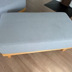 【ほぼ新品】1人掛けソファ・オットマン・替えカバー一式の画像