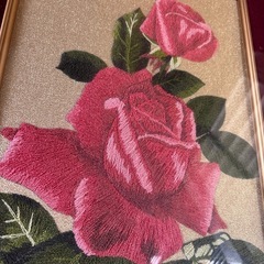 文化刺繍　バラの絵の画像