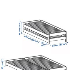 お話し中　IKEA UTÅKER ウトーケル 木製ベットフレームの画像