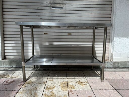 ①【中古】作業台/ステンレス作業台 幅120×奥60×高さ83 厨房 居酒屋 料理 キッチン インテリア