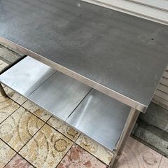 2【中古】作業台/ステンレス作業台 幅120×奥60×高さ83 厨房 居酒屋 料理 キッチン インテリアの画像