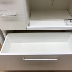 ★リユースのサカイ春日部店★KJ11873  食器棚 ホワイト H186×W91×D47 クリーニング済みの画像