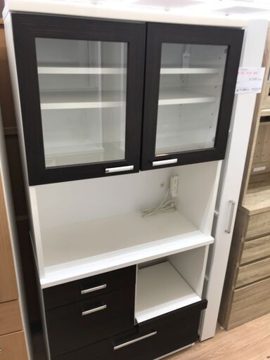 ★リユースのサカイ春日部店★KJ11874  食器棚 ブラウン H181×W85×D42 クリーニング済み