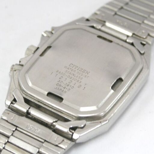 希少 80年代 ジャンク 不動 CITIZEN クオーツ式腕時計 8950-083083 Y 3針 アナデジ ベンツ針 CQ純正ブレス 札幌市 清田区 平岡