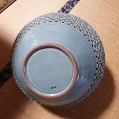壺　大きめ　青山作　グリーン色の画像