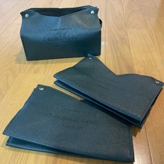 ⚜️３個セット ティッシュケース 　インテリアコーディネーター監修 fogmanおしゃれ 北欧 ソフトパック用 カバー ティッシュボックス PUレザー (グリーン)の画像