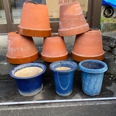 レンガポット、花壇、鉢の画像