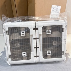 【新品未使用】収納ボックス 収納ケース 折りたたみコンテナ 蓋 扉 白 3段 衣装ケース Sの画像