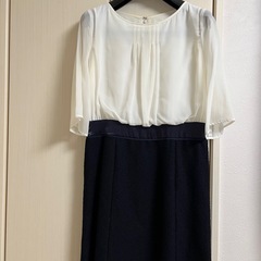 【底値出品！】セレモニーワンピーススーツ　ネイビーの画像