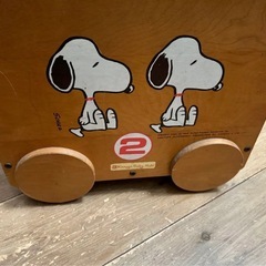 SNOOPY おもちゃ箱　昭和　ビンテージ　台車の画像