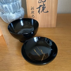 越前塗　蒔絵付吸物椀　親雅作の画像