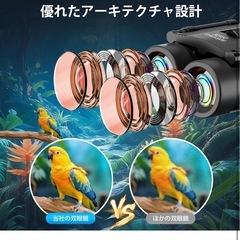 双眼鏡 ライブ用 望遠鏡 20倍ズーム機能 オペラグラス 防振の画像