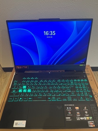 ASUS ゲーミングノートPC TUF Gaming A15 FA507NVR 15.6インチ RTX 4060 Ryzen 7 7435HS メモリ16GB SSD1TB