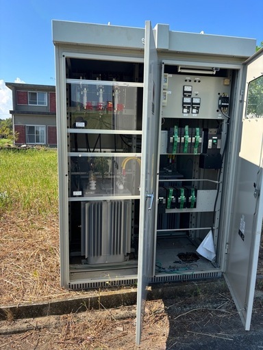キュービクル式高圧受電設備　170kVA　60Hz　形式PS-1616　屋外用　2011年製　