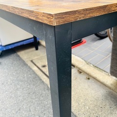 【武蔵小山店】 木製テーブル デスク 作業台 ワークデスク ダイニングテーブル インダストリアル アイアン脚 スチール脚 ヴィンテージ風 北欧風 wooden table desk work desk dining table industrial iron leg steel leg vintage style scandinavian style の画像