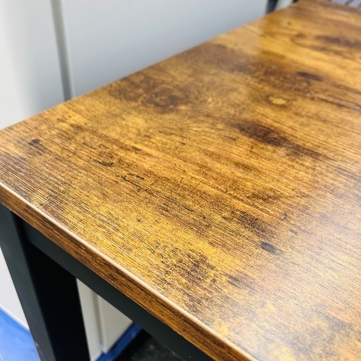 《売約済》【武蔵小山店】 木製テーブル デスク 作業台 ワークデスク ダイニングテーブル インダストリアル アイアン脚 スチール脚 ヴ
