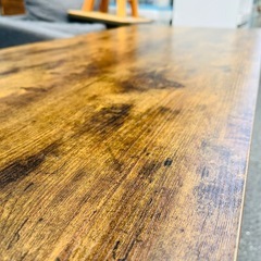【武蔵小山店】 木製テーブル デスク 作業台 ワークデスク ダイニングテーブル インダストリアル アイアン脚 スチール脚 ヴィンテージ風 北欧風 wooden table desk work desk dining table industrial iron leg steel leg vintage style scandinavian style の画像