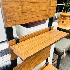 【武蔵小山店】 突っ張りラック 突っ張り棚 ウォールシェルフ 収納ラック 壁面収納 木製ラック スチールラック インダストリアル 北欧風 おしゃれ 棚　廊下　玄関　収納 tension rack tension shelf wall shelf storage rack wall storage wooden rack steel rack industrial scandinavian style stylish shelfの画像