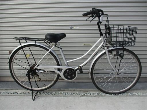 26インチ ダイナモライト 軽快車 防犯登録料込!! [No.174] E514☆限定特価☆ 自転車 【26インチ 軽快車 シルバー 6段 ダイナモ
