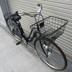 E517　★限定特価★ 中古自転車 マルイシ　POT POURRY【26インチ　ネイビー6段　LEDオートライト 】の画像
