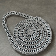 ハンドバッグ　ハンドメイド　プルタブバッグ　レディースバッグ　の画像