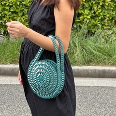 ハンドバッグ　レディースバッグ　プルタブバック　ハンドメイドバッグの画像