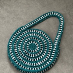 ハンドバッグ　レディースバッグ　プルタブバック　ハンドメイドバッグの画像