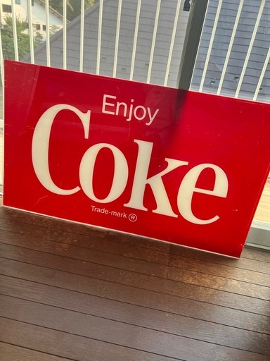 特大コカコーラ コーク アクリル 看板 Coke Coca-Cola 看板 当時物　レトロ　ビンテージ　ヴィンテージ　アンティーク