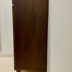 JOYSTYLE interior ウォールナット無垢材 天然木 飾り棚 本棚 ガラス扉 キャビネット チェスト シェルフ 棚の画像